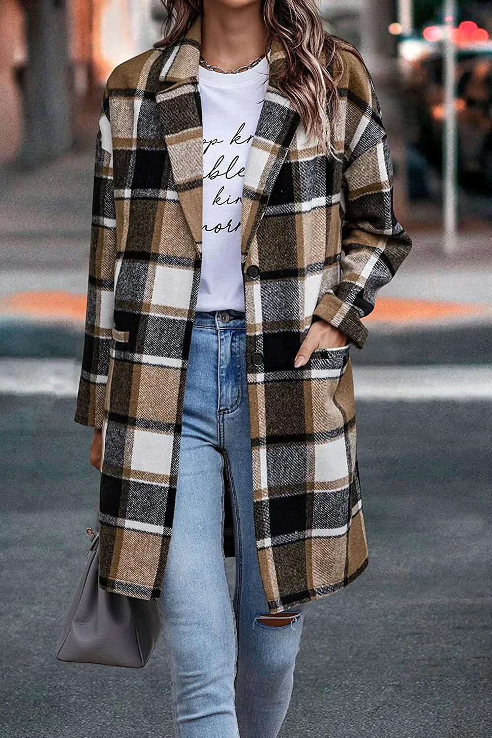 Women's Winter Coat Loose Caroma Pattern