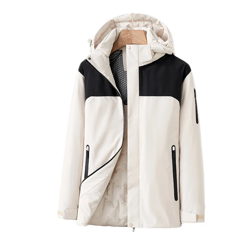 Women's Winter Jacket Quilted with Detachable Hood