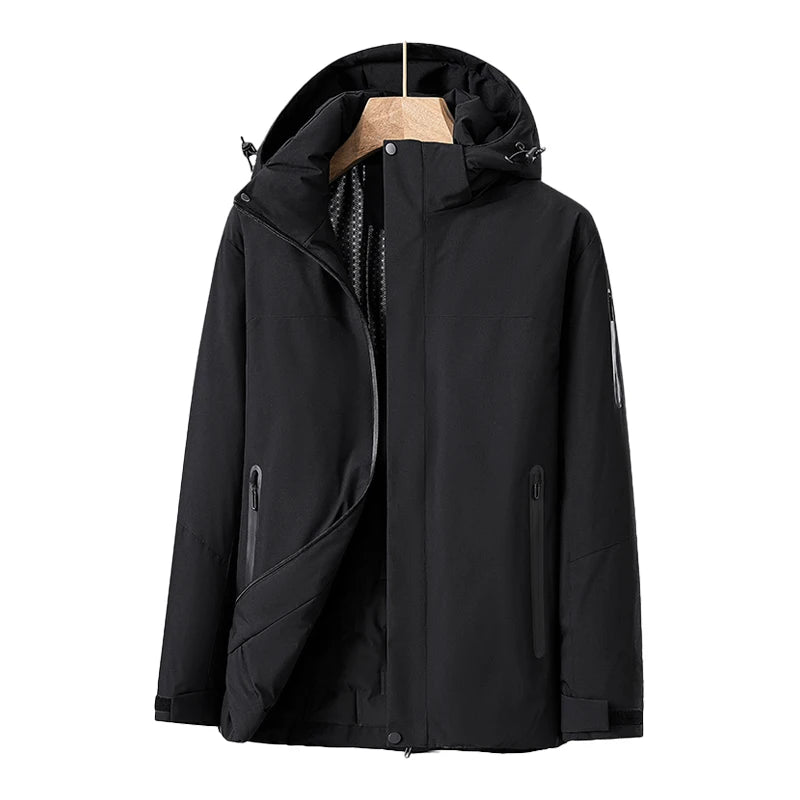 Women's Winter Jacket Quilted with Detachable Hood