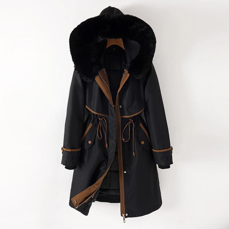 Women's Winter Jacket Quilted with hood