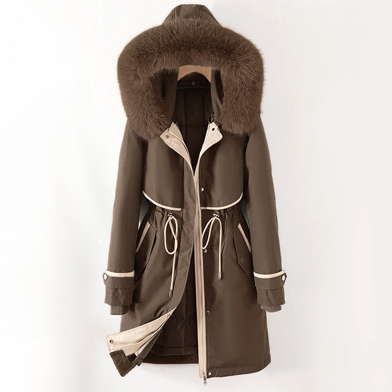 Women's Winter Jacket Quilted with hood