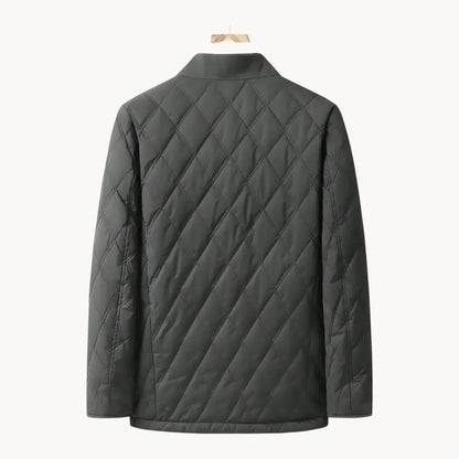 Women's Winter Jacket with Step Pattern and Water-resistant Features