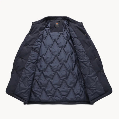Women's Winter Jacket with Step Pattern and Water-resistant Features