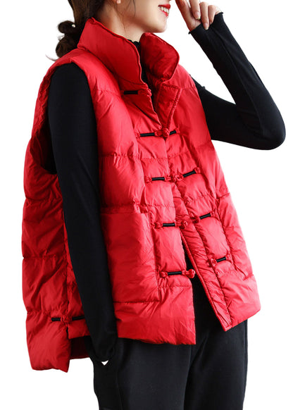 Women's Winter Puffer Cardigan with Standing Collar and Pockets