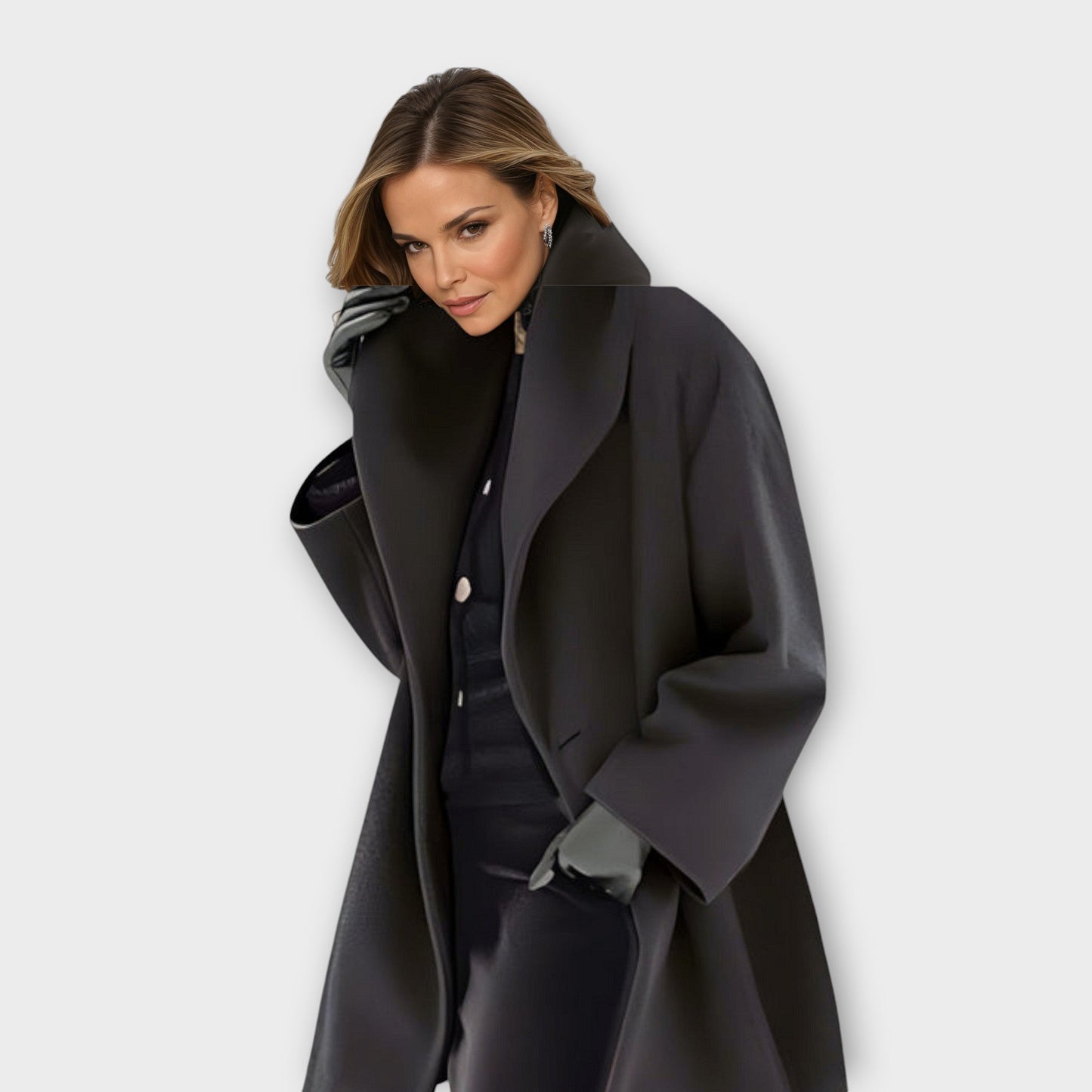 Women's Winter Windproof Jacket With Shawl Collar
