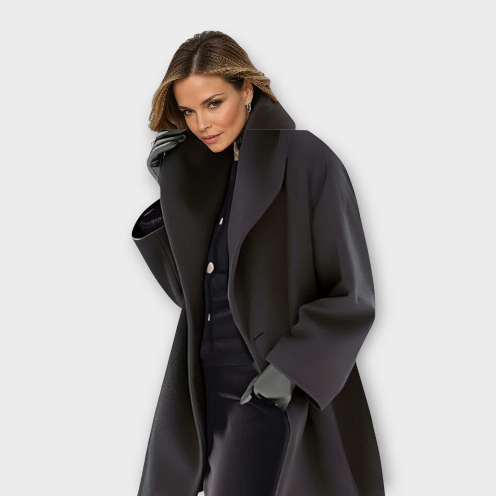 Women's Winter Windproof Jacket With Shawl Collar