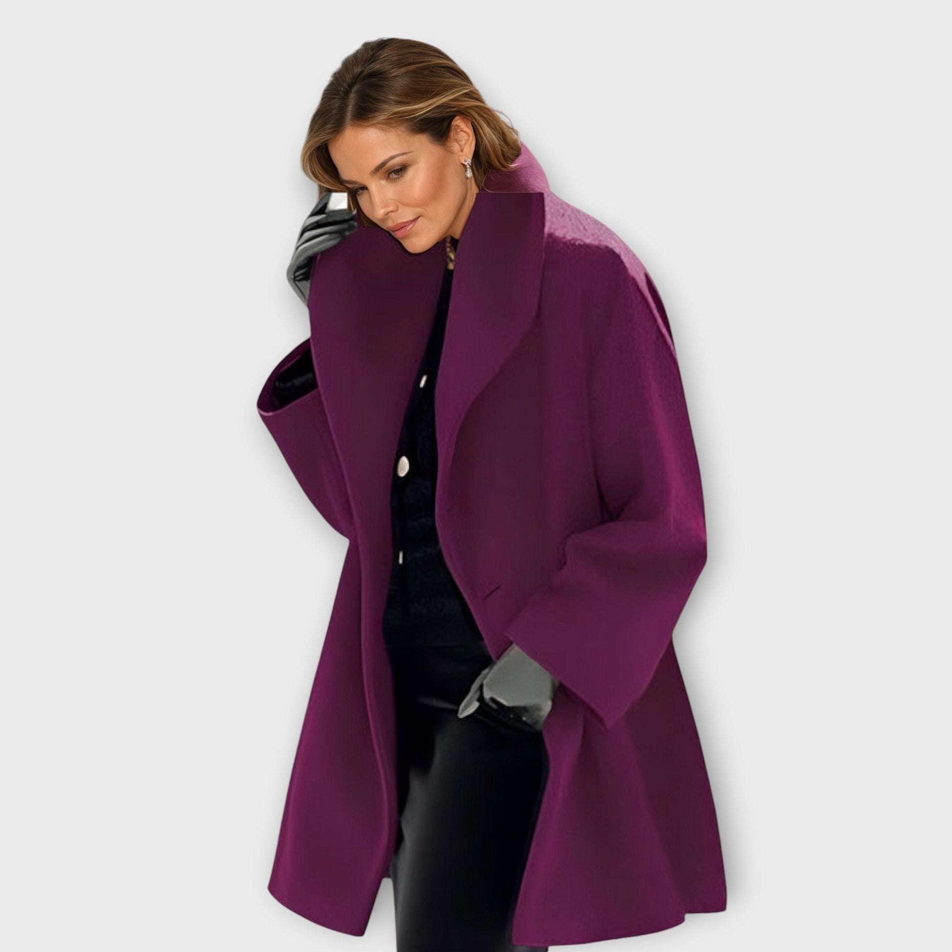 Women's Winter Windproof Jacket With Shawl Collar