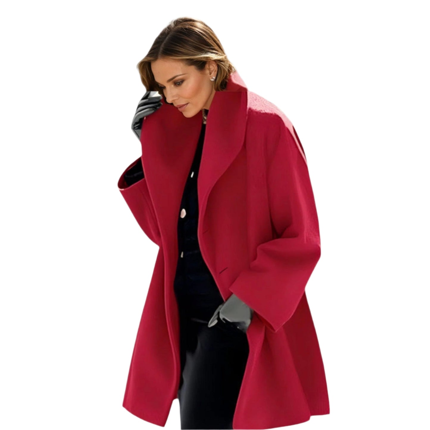 Women's Winter Windproof Jacket With Shawl Collar