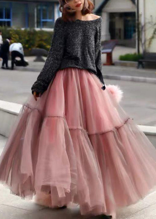 Women's Wrinkle Tulle Circle Skirt