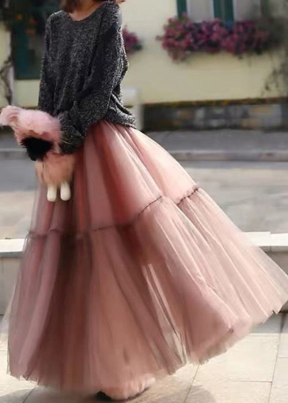 Women's Wrinkle Tulle Circle Skirt