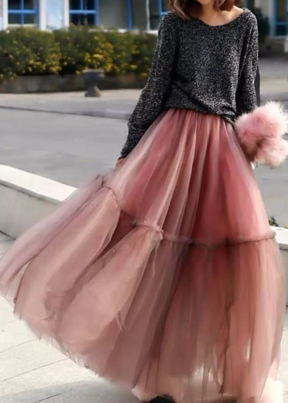 Women's Wrinkle Tulle Circle Skirt