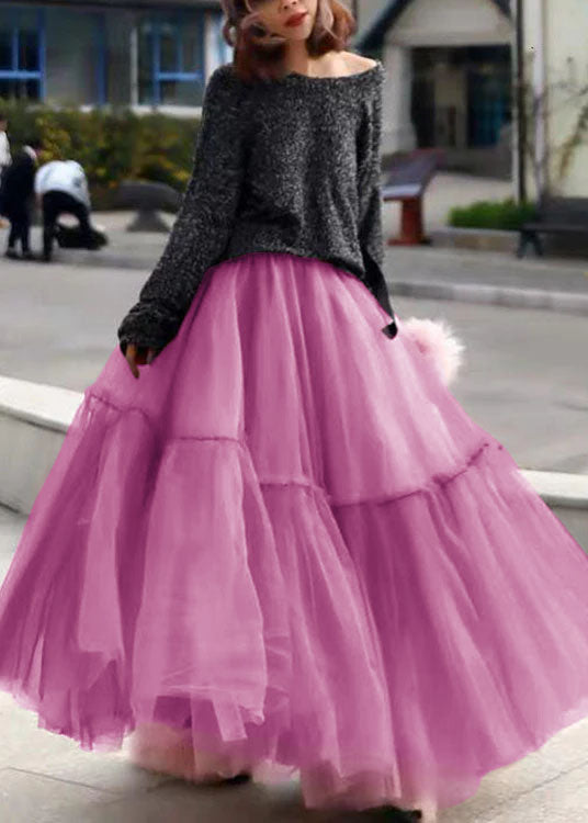 Women's Wrinkle Tulle Circle Skirt