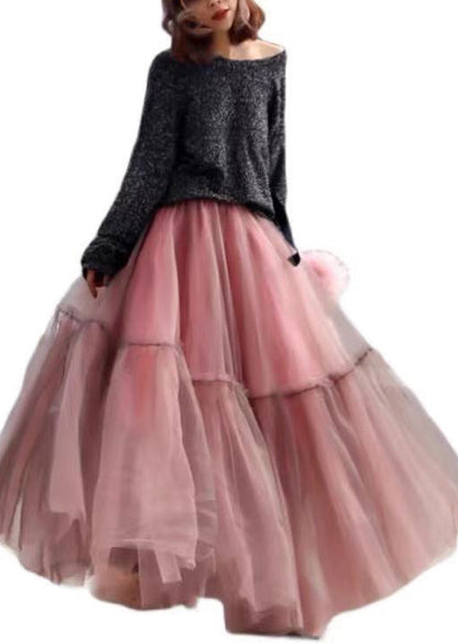 Women's Wrinkle Tulle Circle Skirt