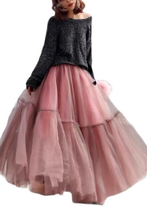Women's Wrinkle Tulle Circle Skirt