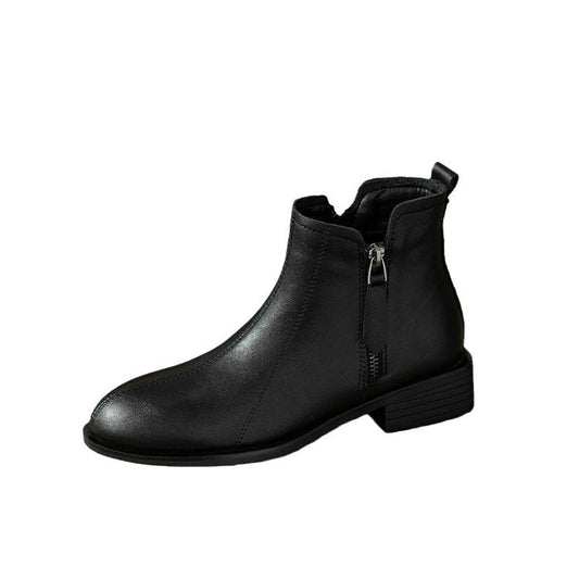 Women's Zipped Ankle Boots Modern Synthetic Leather