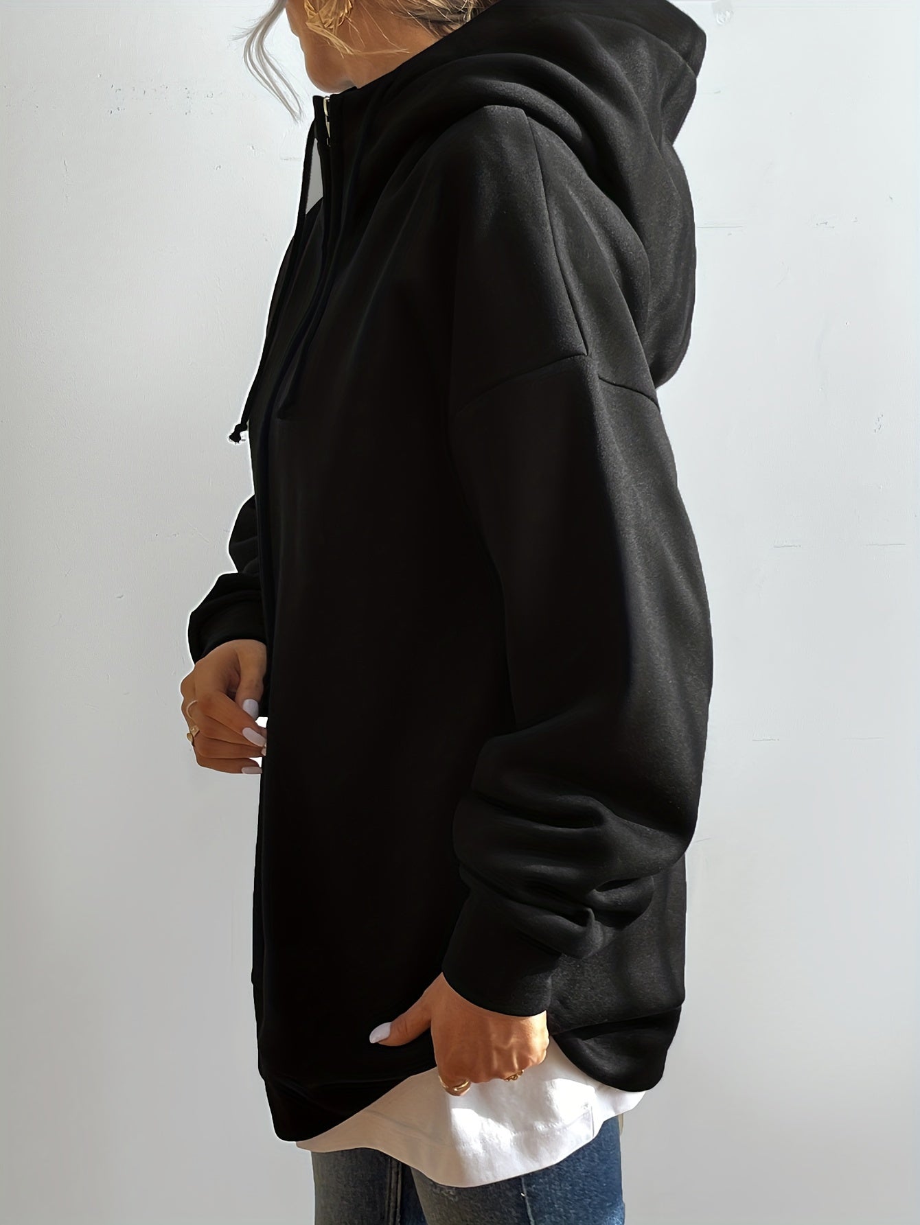 Women's Zipped Hoodie Casual Comfort Cotton Polyester