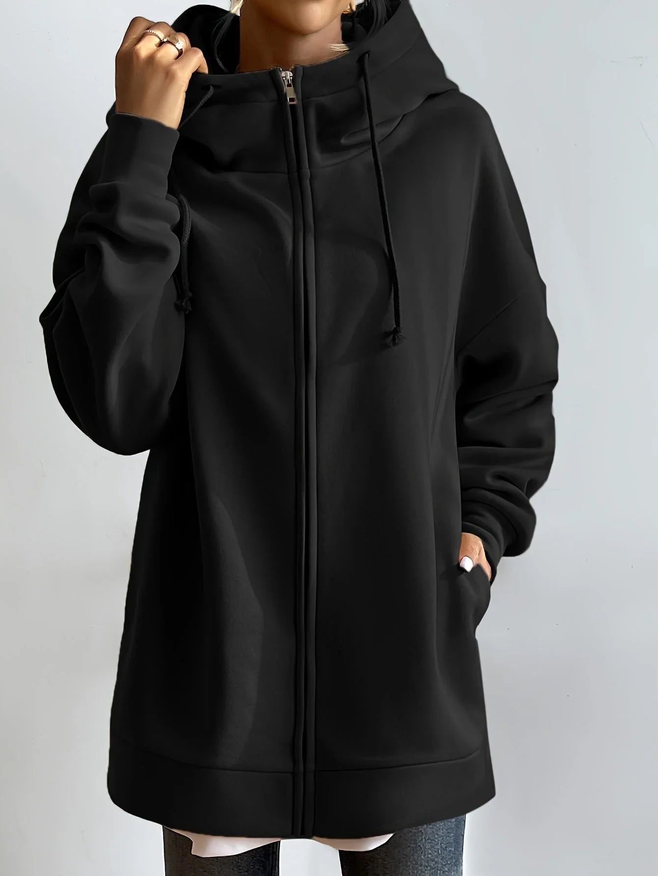 Women's Zipped Hoodie Casual Comfort Cotton Polyester