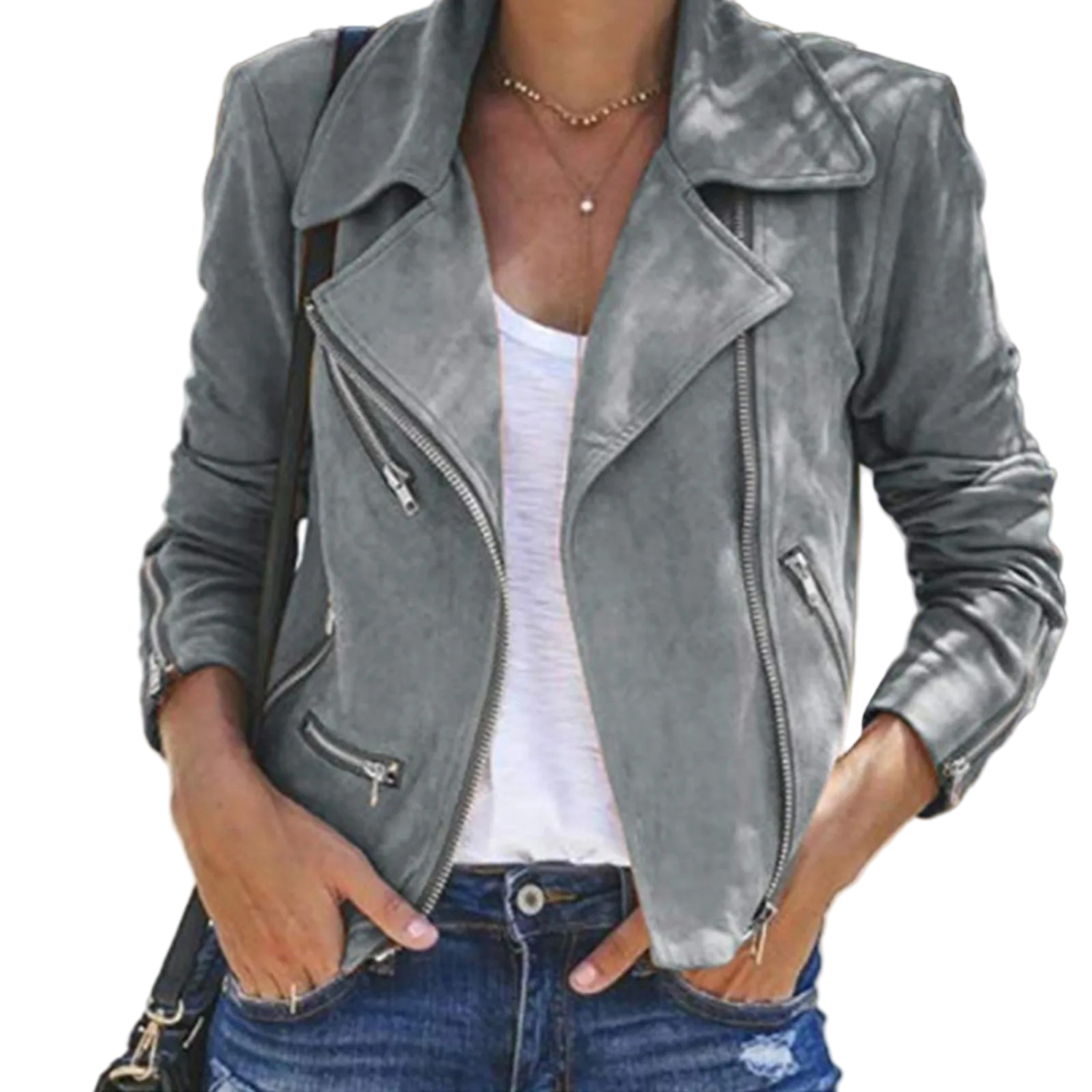 Women's Zipped Jacket Stylish and Comfortable