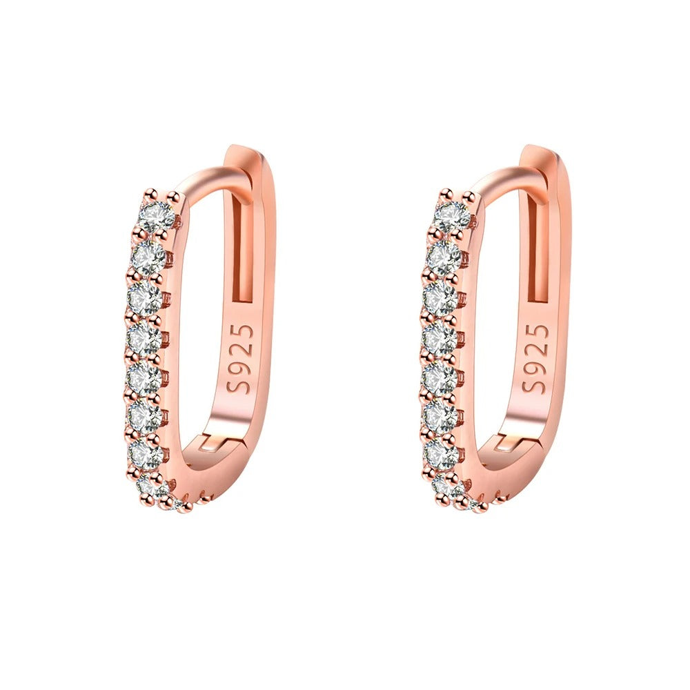Women's Zirconia Hoop Earrings