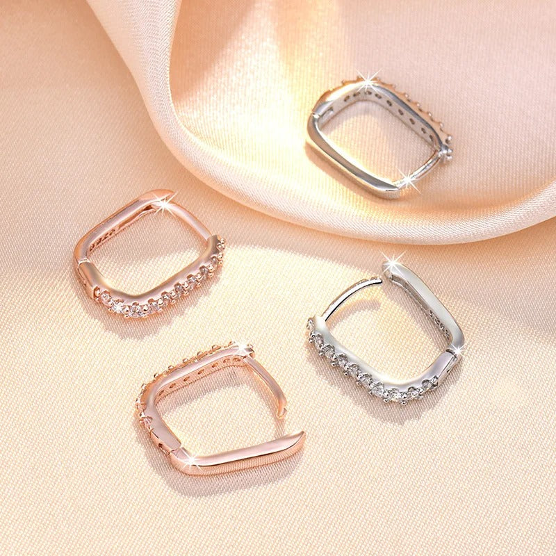 Women's Zirconia Hoop Earrings