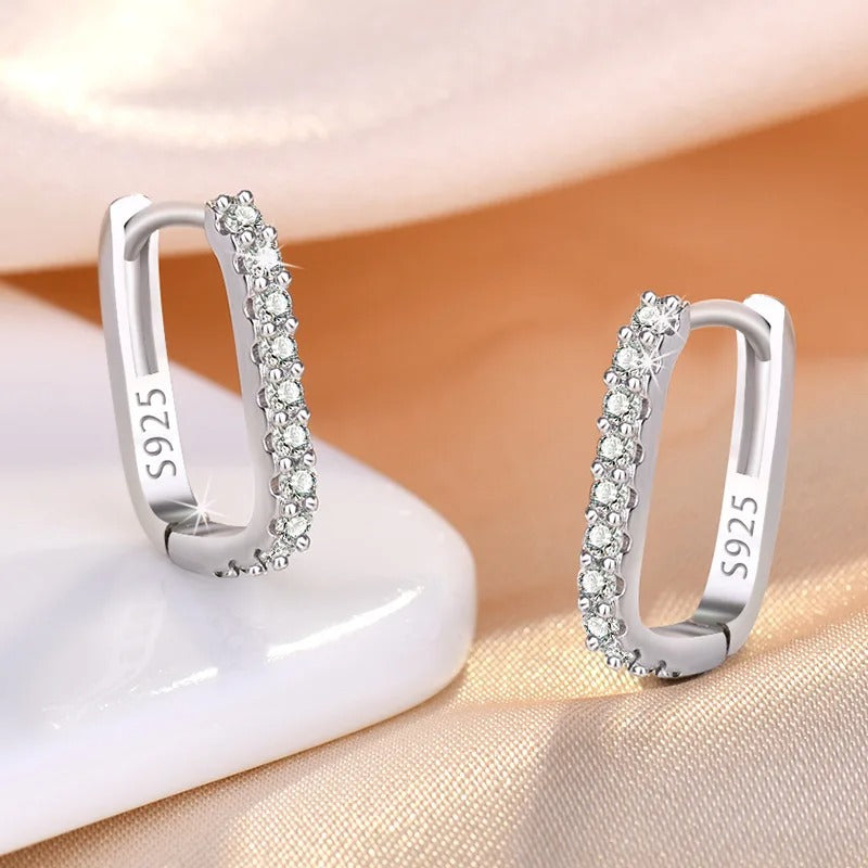 Women's Zirconia Hoop Earrings