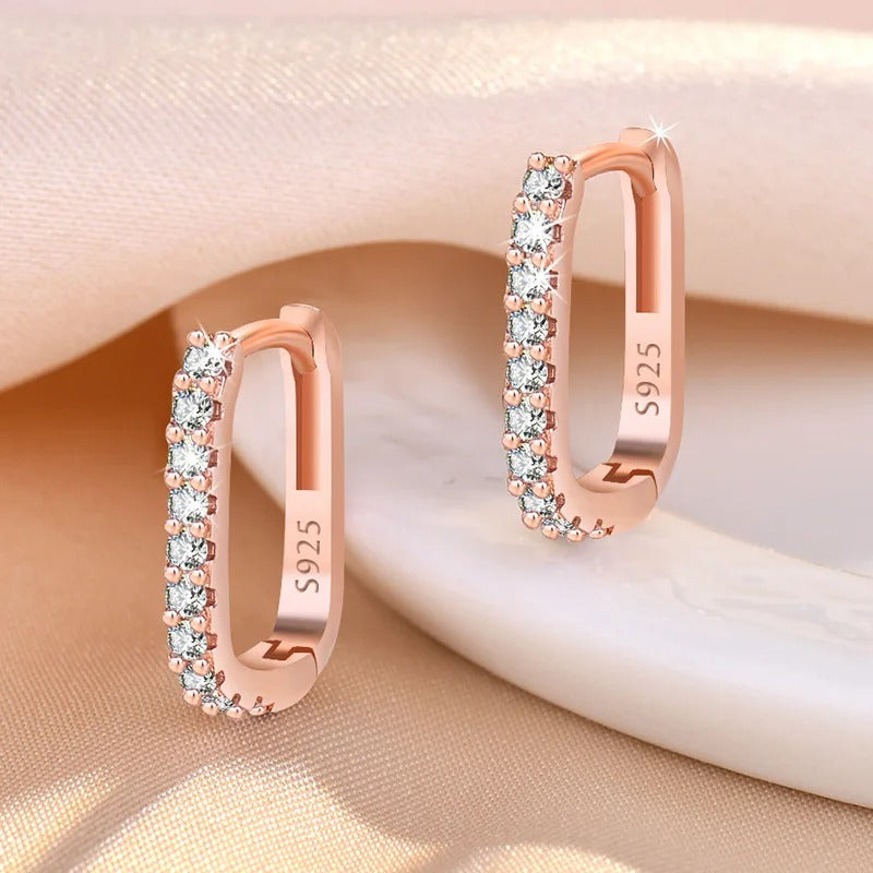Women's Zirconia Hoop Earrings