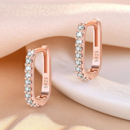 Women's Zirconia Hoop Earrings