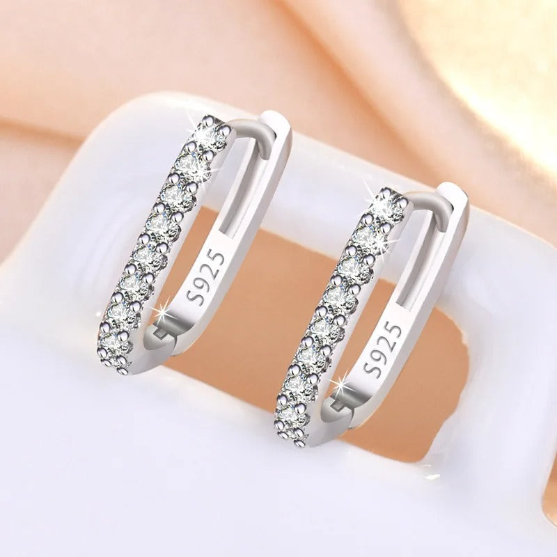 Women's Zirconia Hoop Earrings