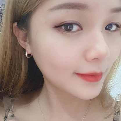 Women's Zirconia Hoop Earrings