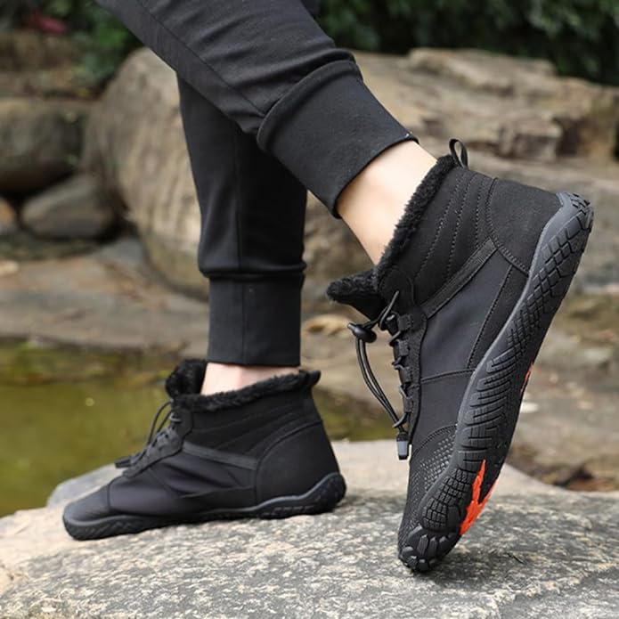Women's and Men's Half High Shoes Lined Breathable for Winter