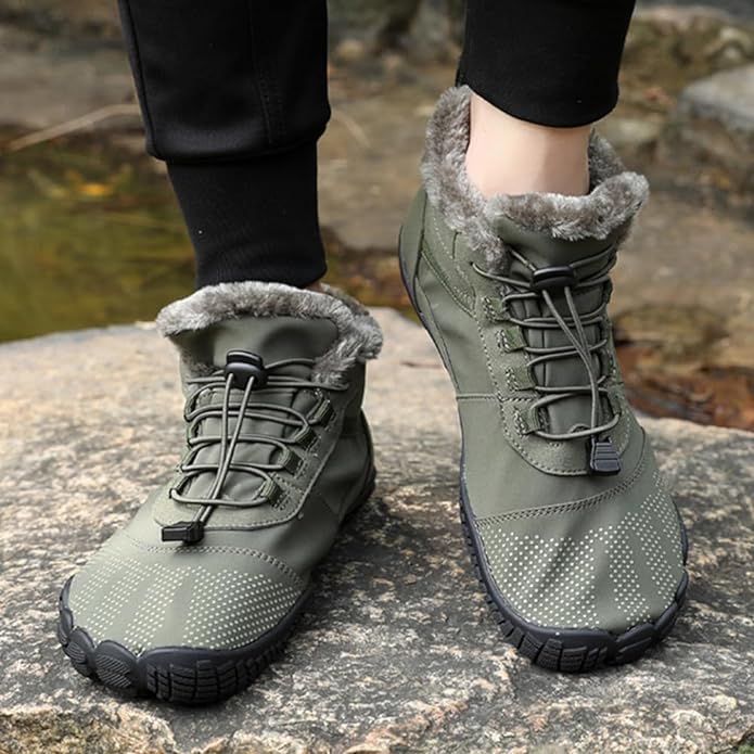 Women's and Men's Half High Shoes Lined Breathable for Winter