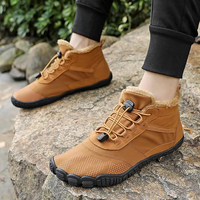 Women's and Men's Half High Shoes Lined Breathable for Winter