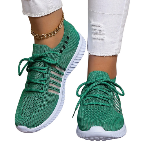 Women's breathable knitted trainers
