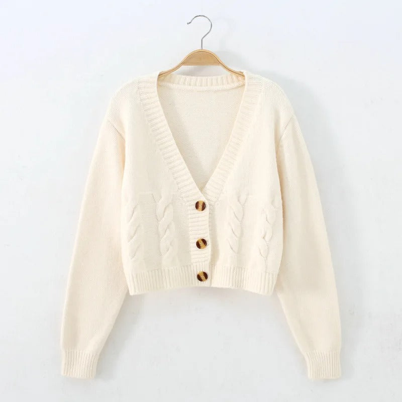 Women's cable-knit cardigan