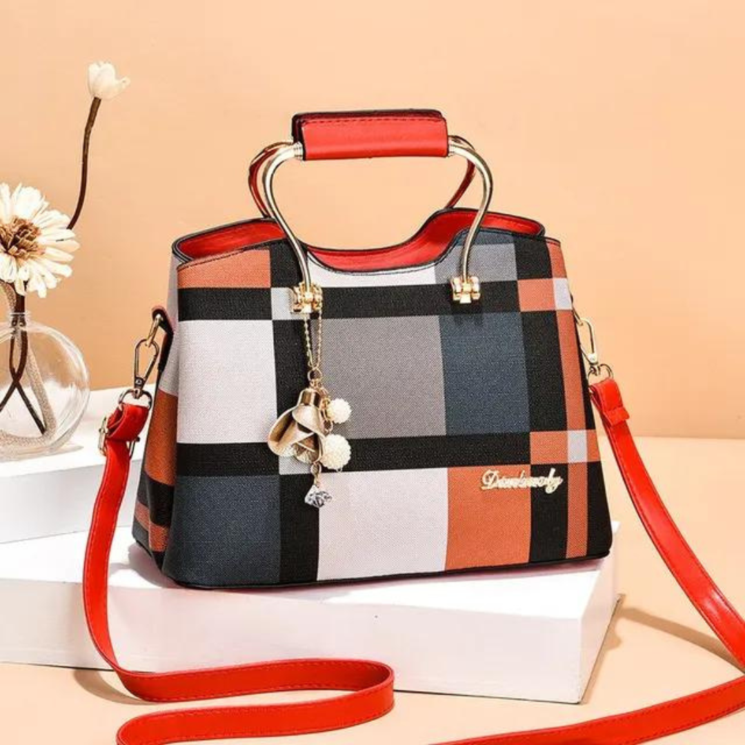 Women's checked pattern bag