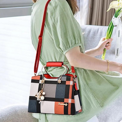 Women's checked pattern bag