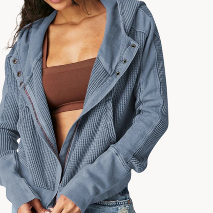 Women's coat Luxury Soft Fabric With Decorative Pockets