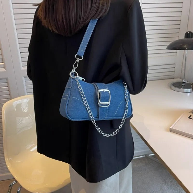 Women's denim crossbody bag