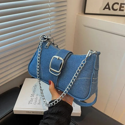 Women's denim crossbody bag