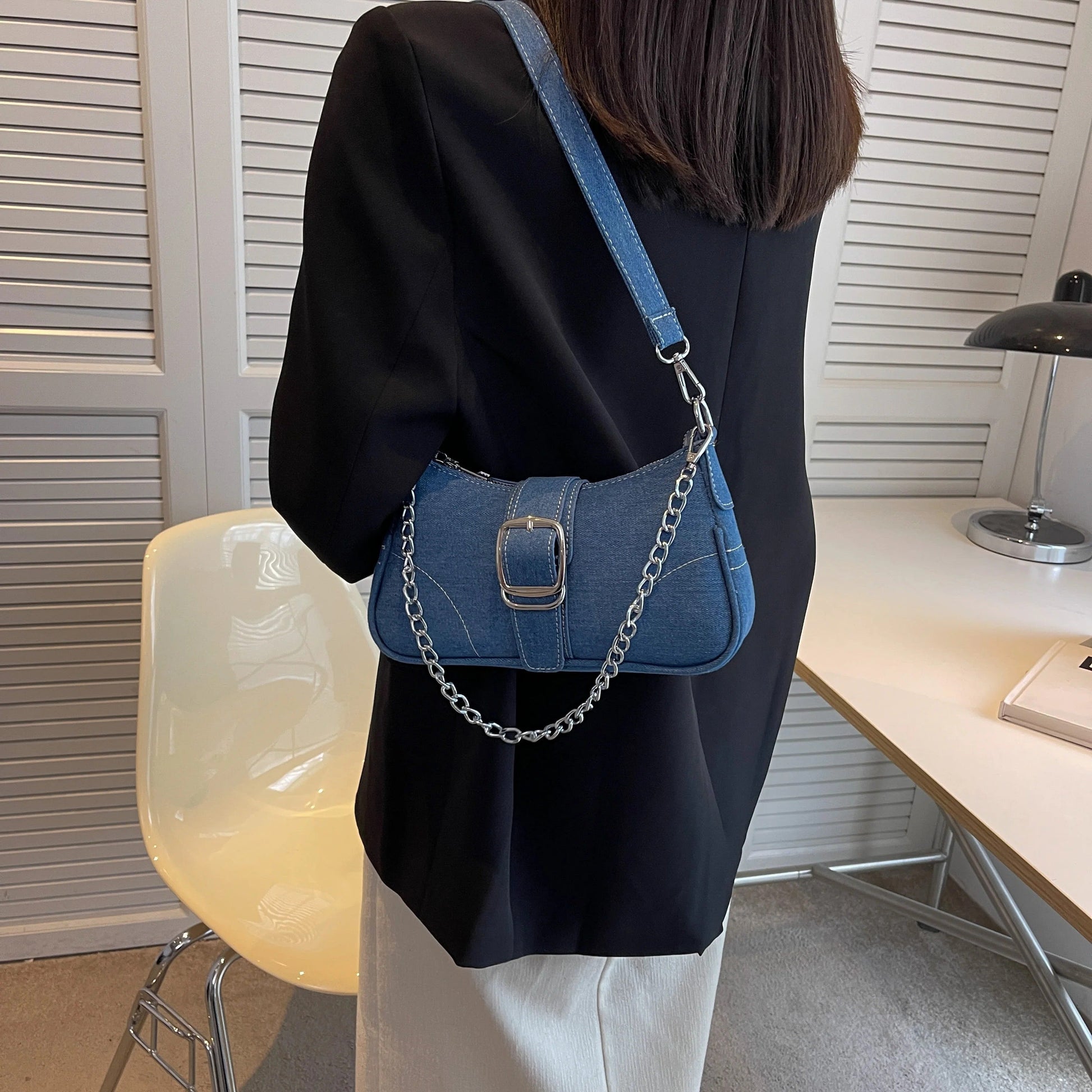 Women's denim crossbody bag