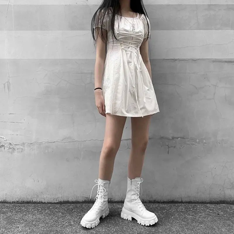 Women's fashion lace-up boots