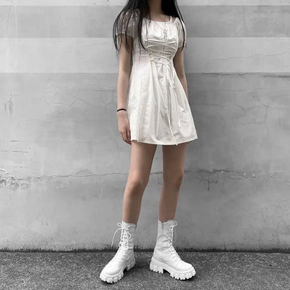 Women's fashion lace-up boots