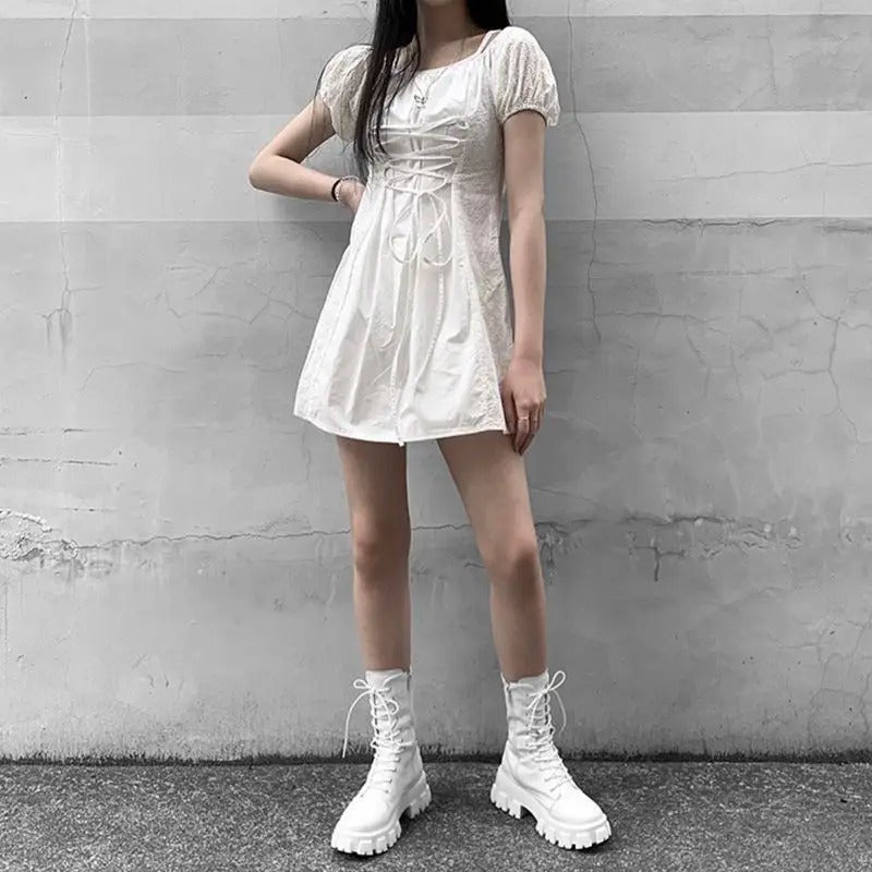 Women's fashion lace-up boots