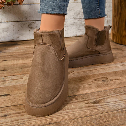 Women's fur plush ankle boots