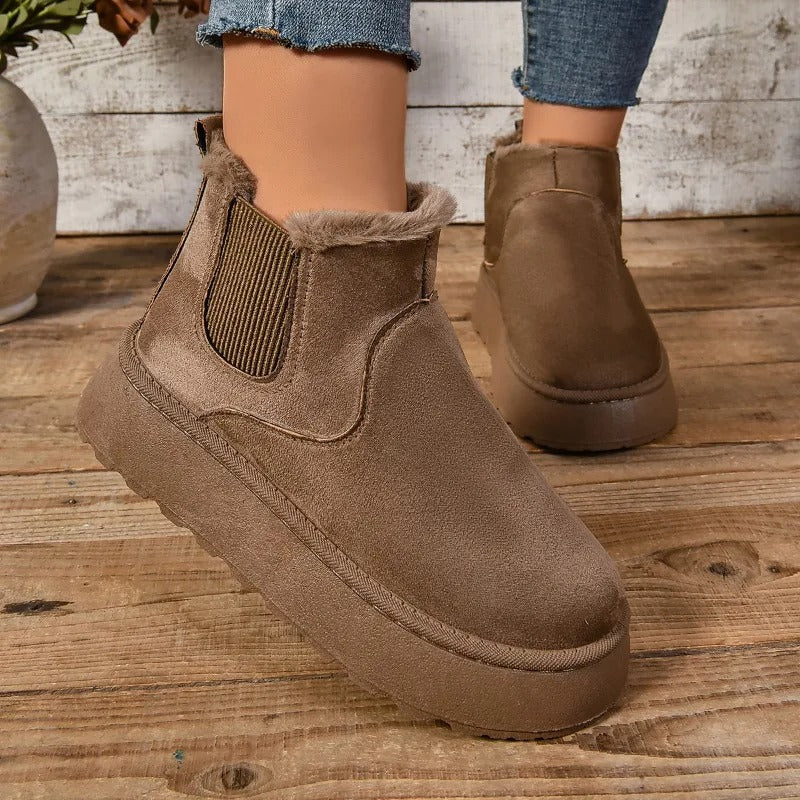 Women's fur plush ankle boots