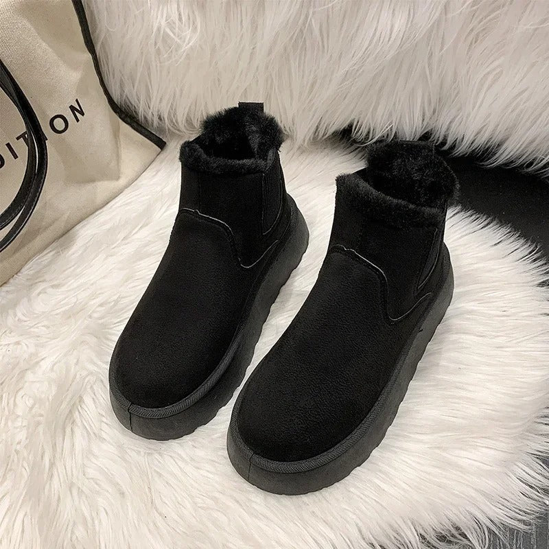Women's fur plush ankle boots
