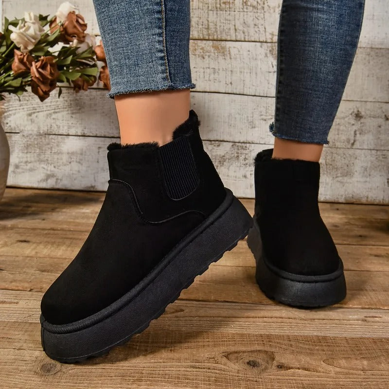 Women's fur plush ankle boots