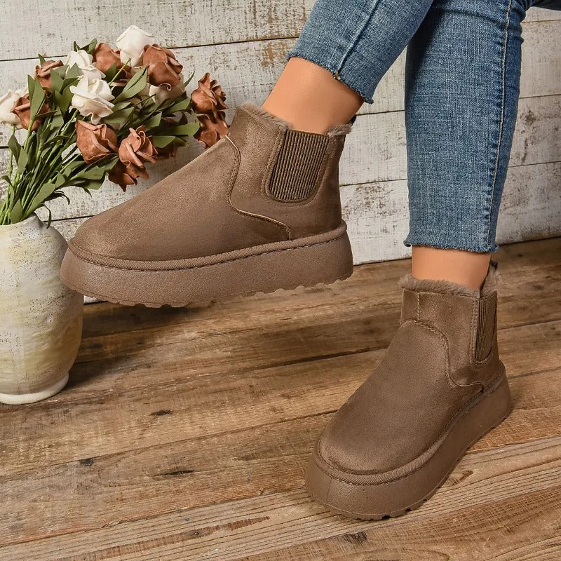 Women's fur plush ankle boots