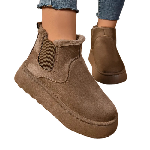 Women's fur plush ankle boots