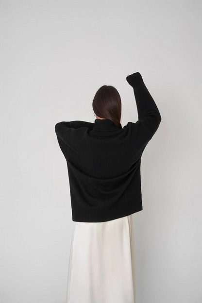 Women's high neck knitted jumper